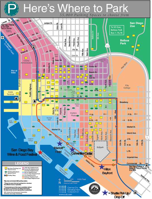 wine and food festival parking map